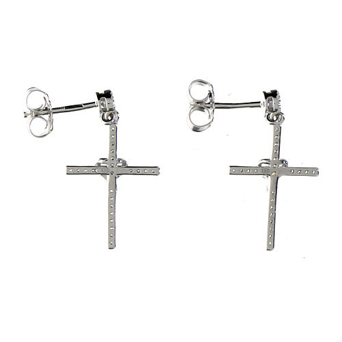 Agios Illumina drop earrings, 925 silver and white rhinestones 3