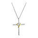 925 Silver cross necklace white zircons Illumina Agios s1