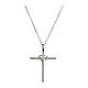 925 Silver cross necklace white zircons Illumina Agios s2