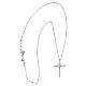 925 Silver cross necklace white zircons Illumina Agios s3