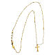 Claritas necklace by Agios, gold plated 925 silver, tau cross and white agate s3