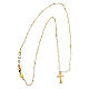 Claritas necklace by Agios, gold plated 925 silver, tau cross and white agate s4