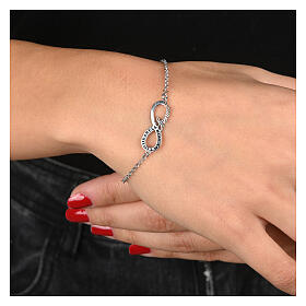 Infinitum bracelet by Agios, rhodium-plated 925 silver