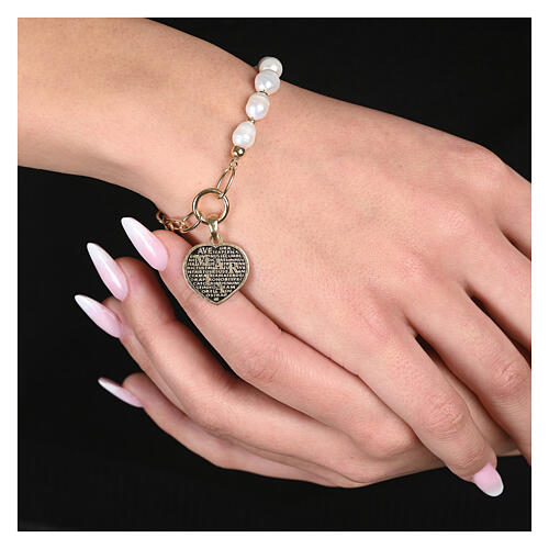 Bracciale perle naturali argento Precem Agios 2