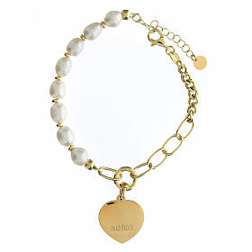 Precem Agios silver natural pearl bracelet