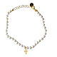 Cross bracelet pearls white zircons Agios s2