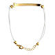 White cord Bracelet 'Dare to be happy' Agios s3