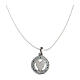 Numisma necklace by Agios, white rope and silver pendant with heart s1