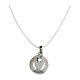 Numisma necklace by Agios, white rope and silver pendant with heart s2