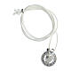 Numisma necklace by Agios, white rope and silver pendant with heart s3