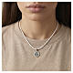 Collier Numisma pendentif argent 925 coeur corde blanche Benedictus s2
