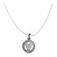 Collana Numisma pendente argento cuore corda bianca Agios s1