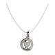Collana Numisma pendente argento cuore corda bianca Agios s2