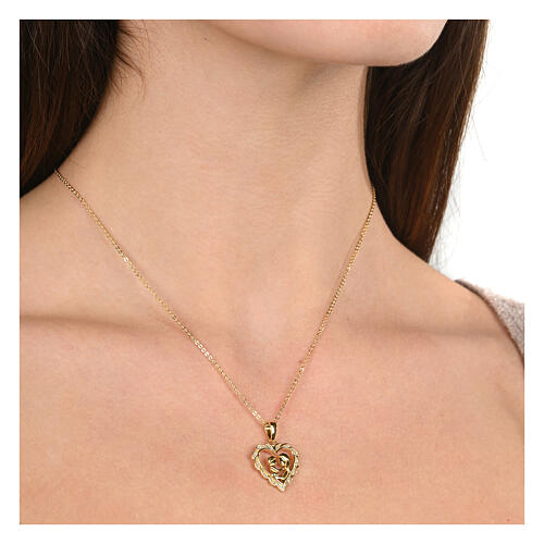 Collana Angelus argento dorato zirconi Agios 2