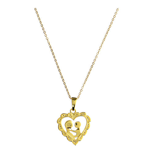 Collana Angelus argento dorato zirconi Agios 3