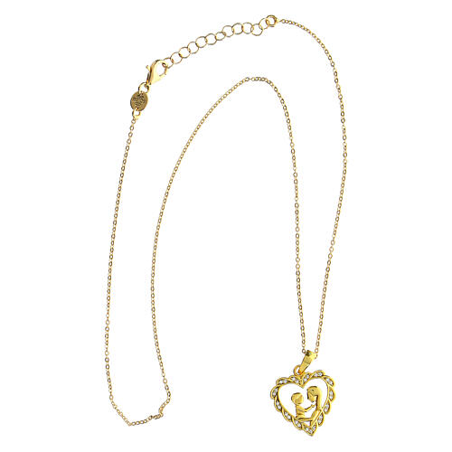 Collana Angelus argento dorato zirconi Agios 4