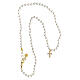 Pearl cross necklace white zircons Benedictus Icon collection s4