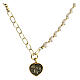 Collana perle Precem cuore dorato Agios argento 925 s1
