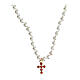 Collana Icona perle zirconi rossi Agios argento 925 s1