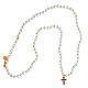 Cross necklace red zircon pearls Agios Icona collection s3