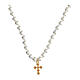 Cross necklace red zircon pearls Benedictus Icona collection s3