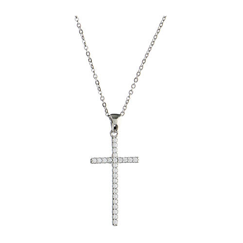 Diamond studded sale cross necklace