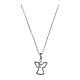 Angelus Agios necklace with cut-out angel, rhodium-plated 925 silver s1