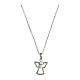 Collana Angelus angelo cuore argento rodiato Agios s1