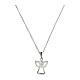 Rhodium-plated silver angel necklace heart Angelus Agios s2