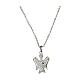 Rhodium-plated silver necklace white zircons Angelus Agios s2