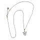 Rhodium-plated silver necklace white zircons Angelus Agios s3