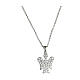 Rhodium-plated silver necklace white zircons Angelus Agios s1