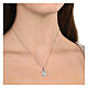 Rhodium-plated silver necklace white zircons Angelus Agios s2