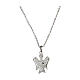 Rhodium-plated silver necklace white zircons Angelus Agios s3
