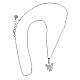 Rhodium-plated silver necklace white zircons Angelus Agios s4