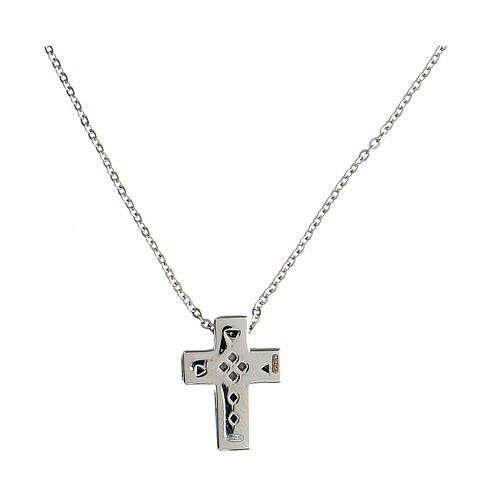 Icona Crucis necklace, Agios Gioielli, black rhinestones and 925 silver 3