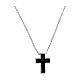 Icona Crucis necklace, Agios Gioielli, black rhinestones and 925 silver s1