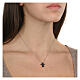 Icona Crucis necklace, Agios Gioielli, black rhinestones and 925 silver s2