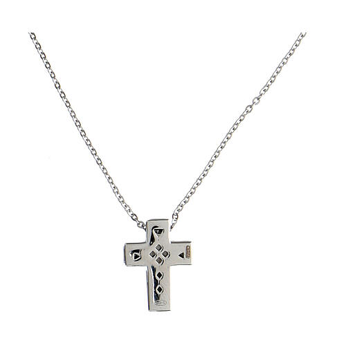 Collier Icona Crucis zircons noirs argent 925 Agios 2