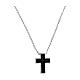 Black cross necklace silver Icon Crucis Agios s1