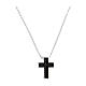 Black cross necklace silver Icon Crucis Benedictus s1
