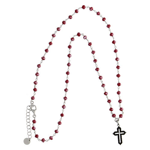 Icona Coloribus necklace, Agios Gioielli, 925 silver and red beads 3