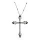 Crucis Luminis necklace, Agios Gioielli, white and black rhinestones s1