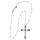 Crucis Luminis necklace, Agios Gioielli, white and black rhinestones s4
