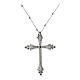 Collar Crucis Luminis zircones blancos negros Agios s2