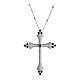 Collana Crucis Luminis zirconi bianchi neri Agios argento 925 s1