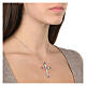 Collana Crucis Luminis zirconi bianchi neri Agios argento 925 s2