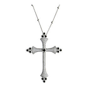 Crucis Luminis necklace white black zircons Agios