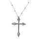 Crucis Luminis necklace, Agios Gioielli, white and red rhinestones s2