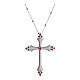 Collar zircones rojos Crucis Luminis plata Agios s1